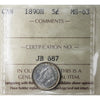 1890H Canada 5-cents ICCS Certified MS63 (JB 687)