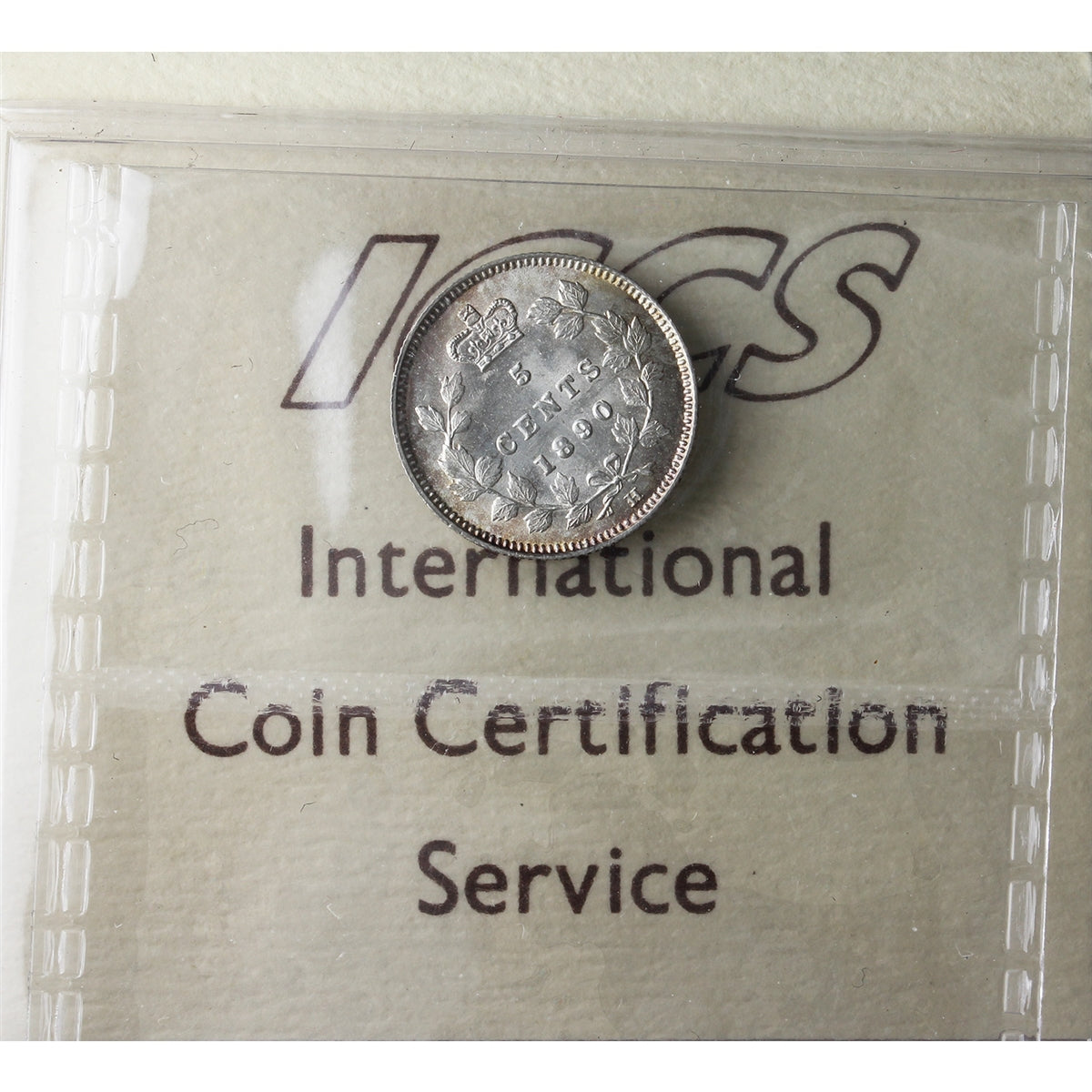 1890H Canada 5-cents ICCS Certified MS63 (JB 687)
