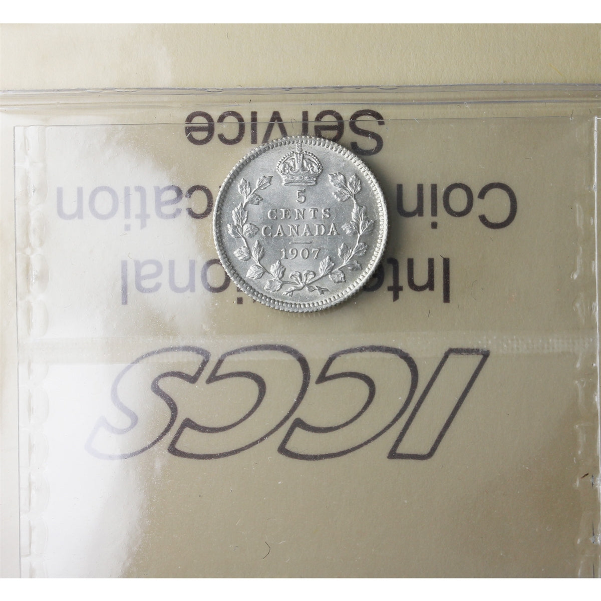 1907 Canada 5-cents ICCS Certified MS62