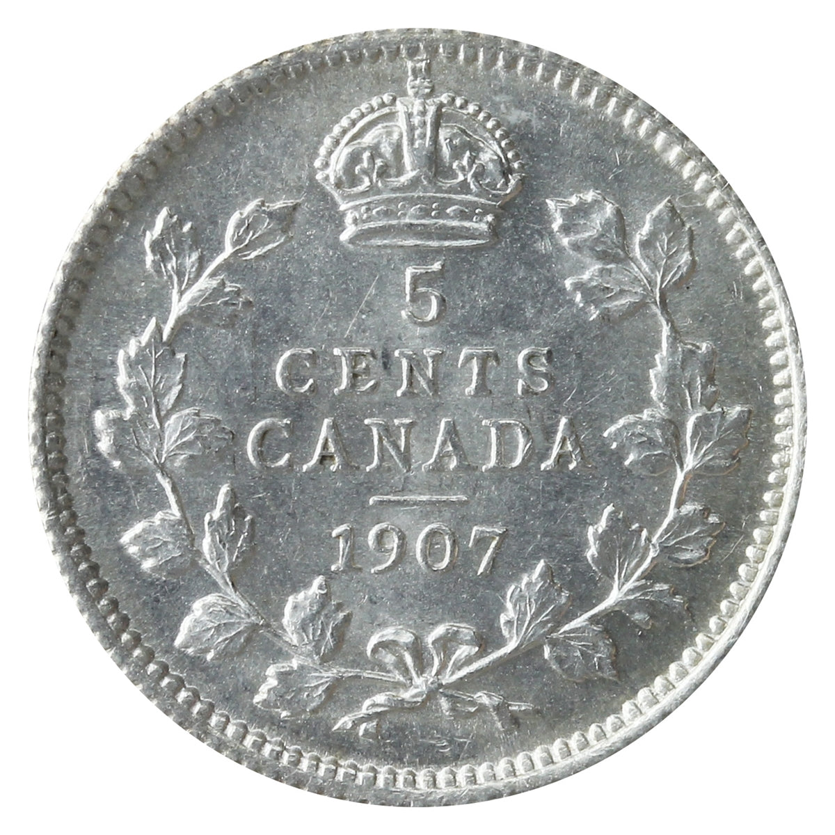 1907 Canada 5-cents ICCS Certified MS62