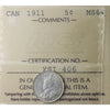 1911 Canada 5-cents ICCS Certified MS64 (XSI 406)