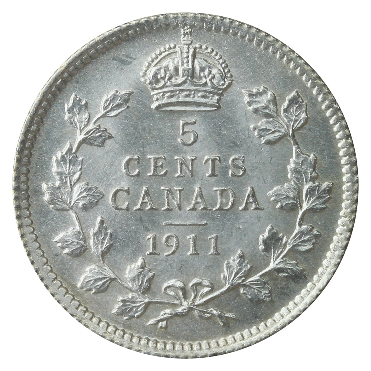 1911 Canada 5-cents ICCS Certified MS64 (XSI 406)