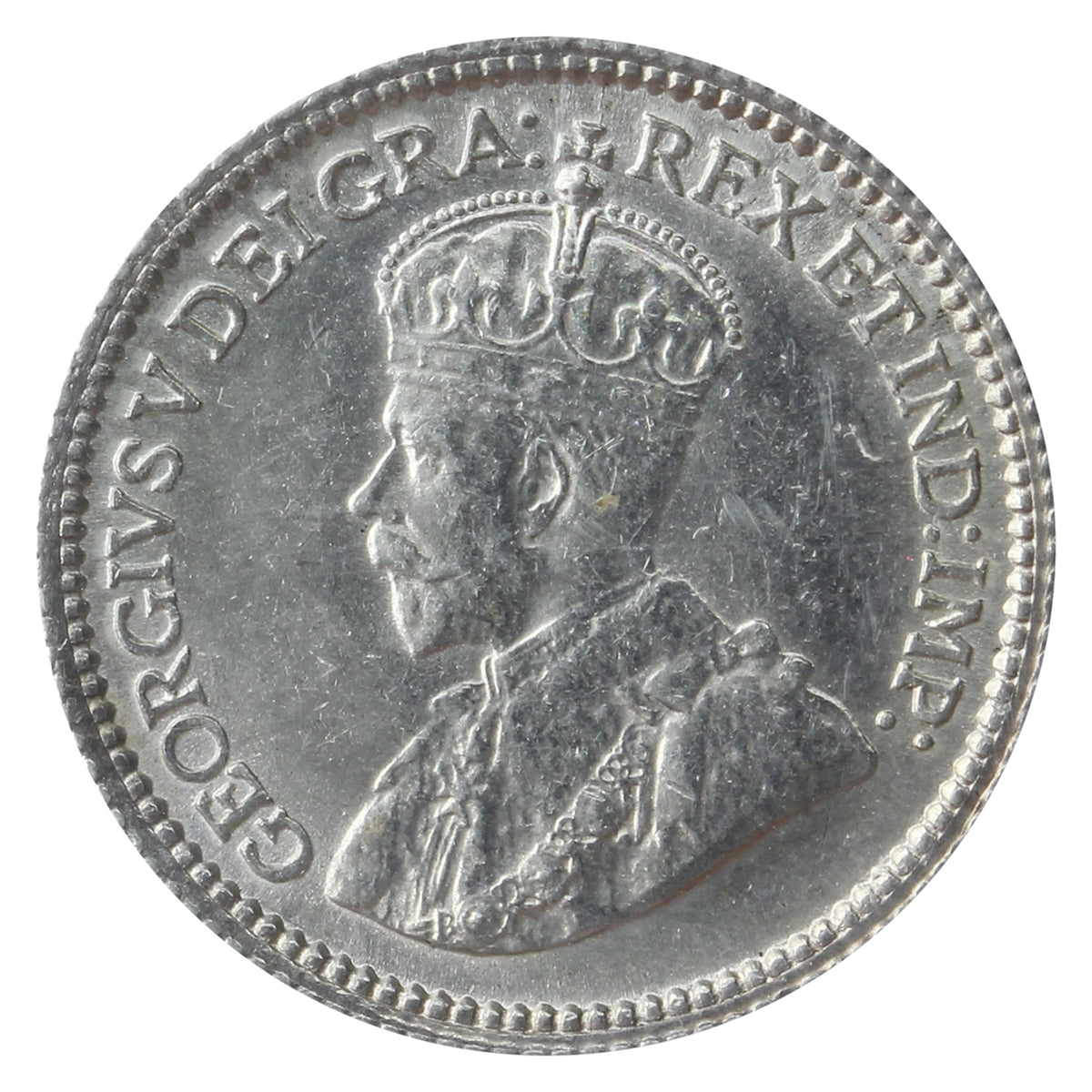 1915 Canada 5-cents ICCS Certified AU50