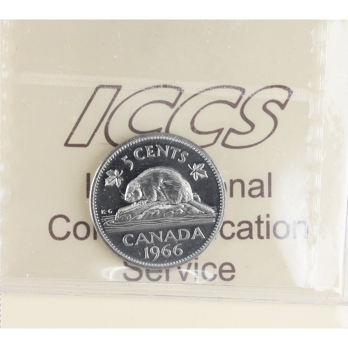 1966 Canada 5-cents ICCS Certified PL-66 UHC