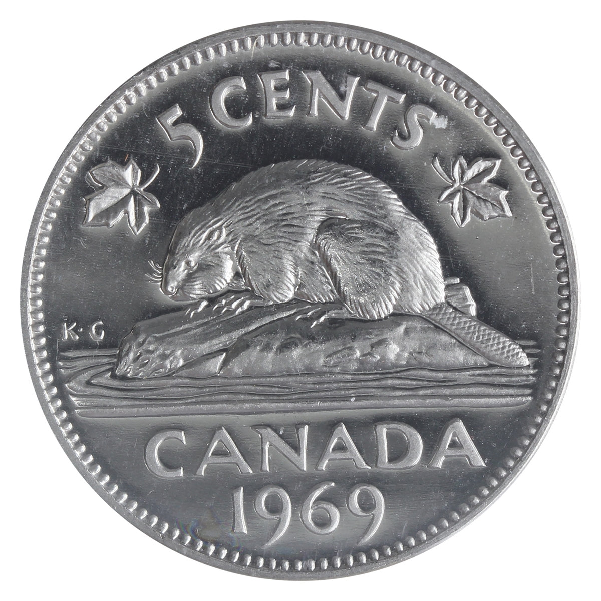 1969 Canada 5-cents ICCS Certified PL-64 Heavy Cameo
