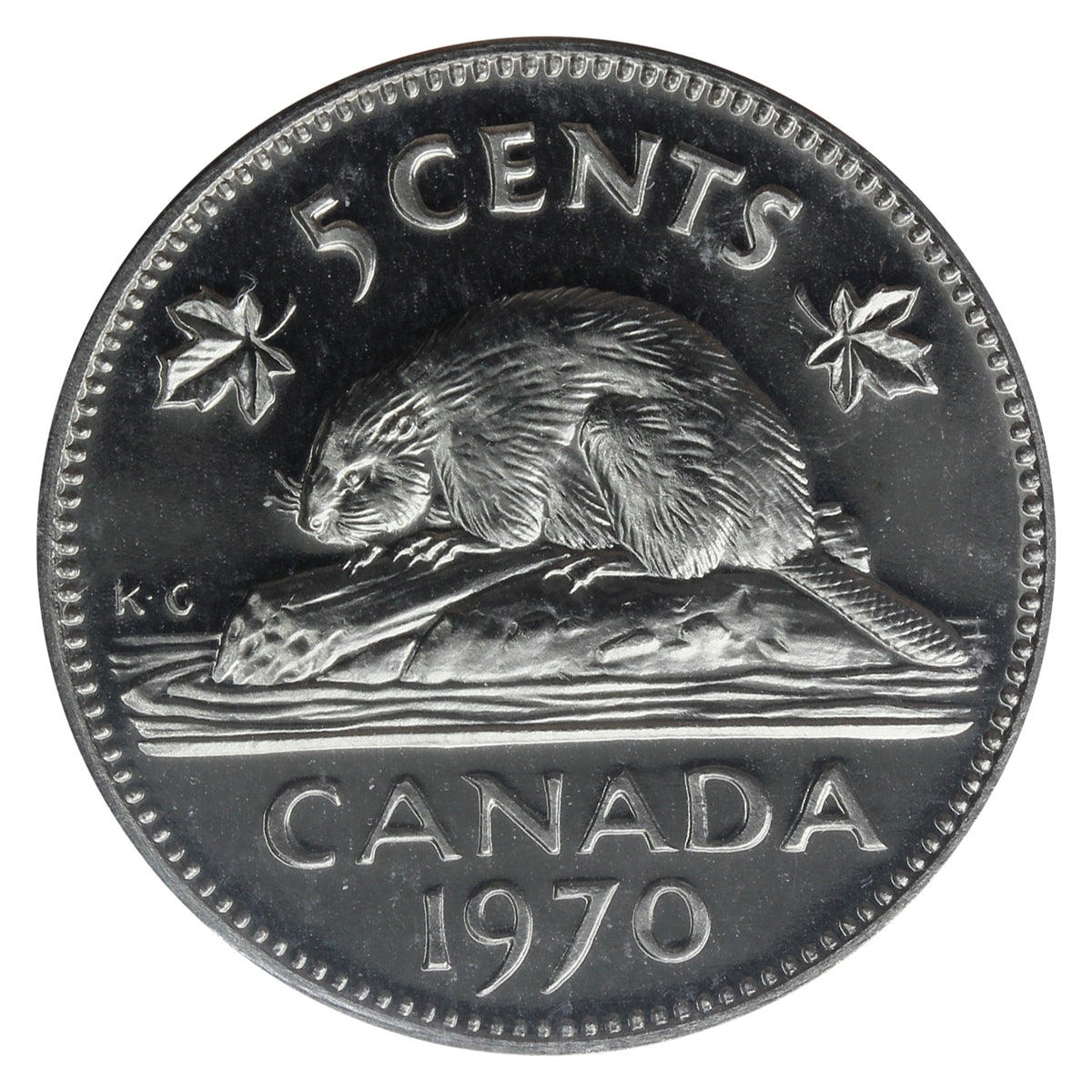 1970 Canada 5-cents ICCS Certified PL64 UHC