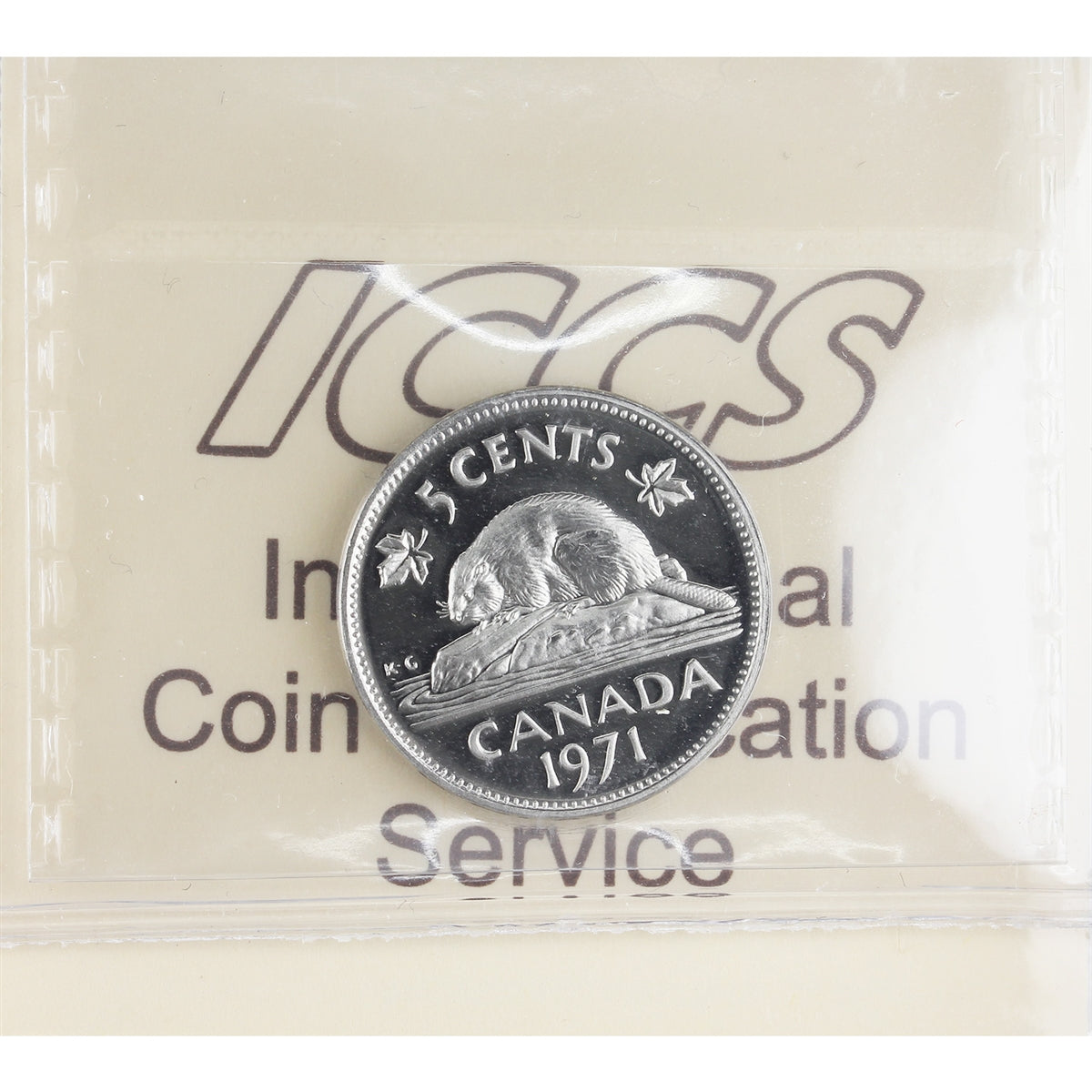 1971 Canada 5-cents ICCS Certified SP66 UHC