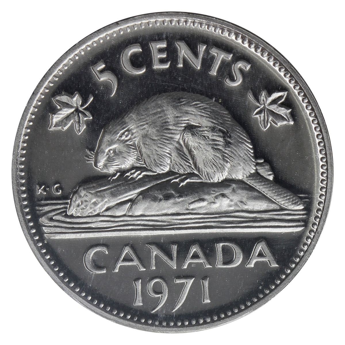 1971 Canada 5-cents ICCS Certified SP66 UHC
