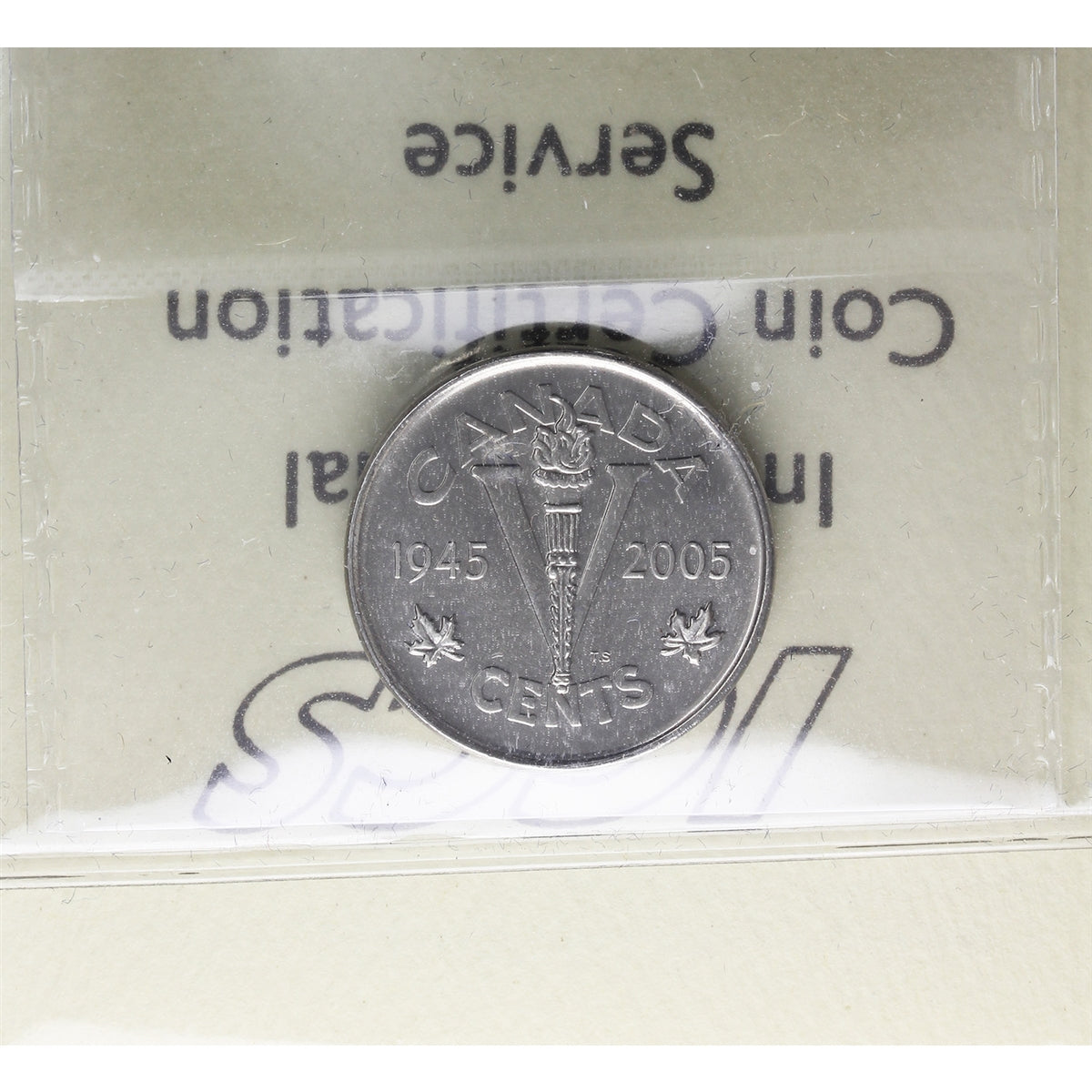 2005P VE Day Canada 5-cents ICCS Certified MS67