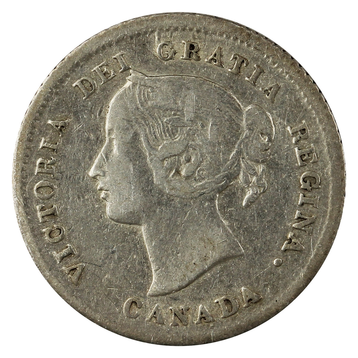 1874H Plain 4 Canada 5-cents Very Fine (VF20) $