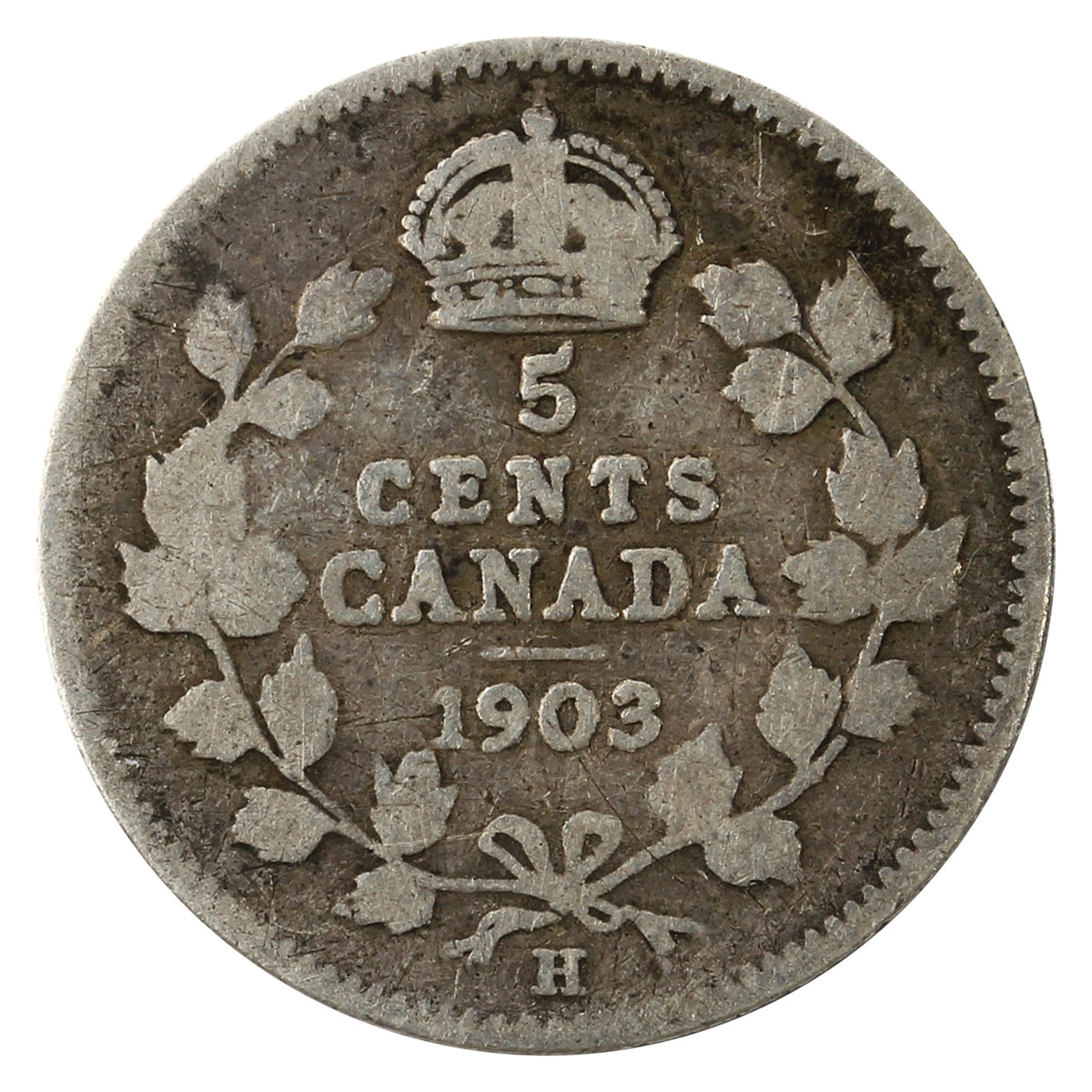 1903H Large H Canada 5-cents G-VG (G6)