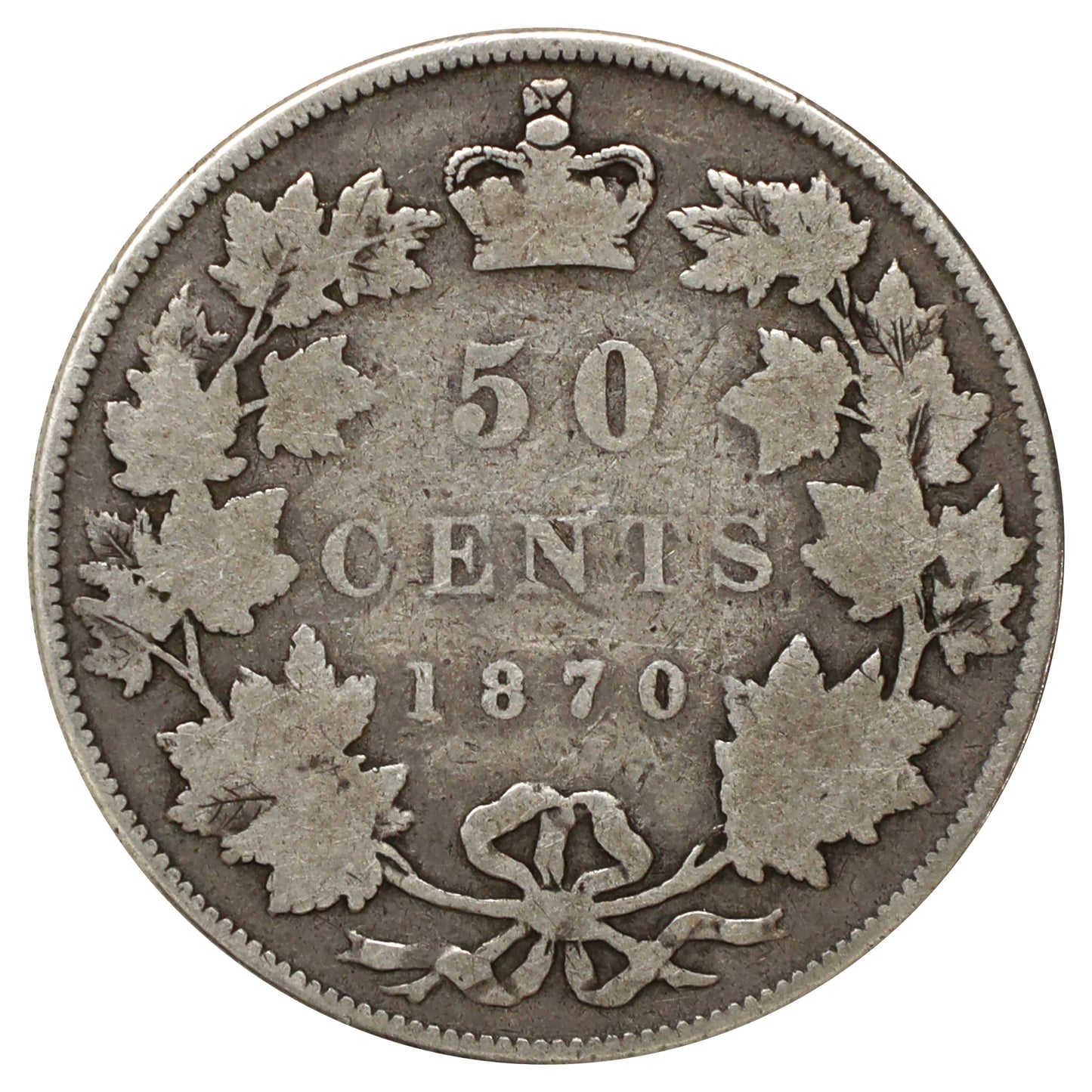 1870 LCW Canada 50-cents About Good (AG3)