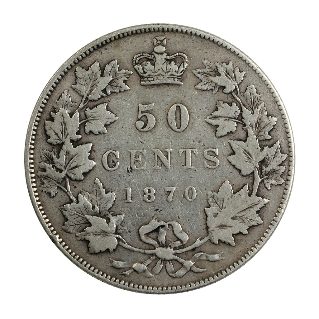 1870 LCW Canada 50-cents Fine (F12) $