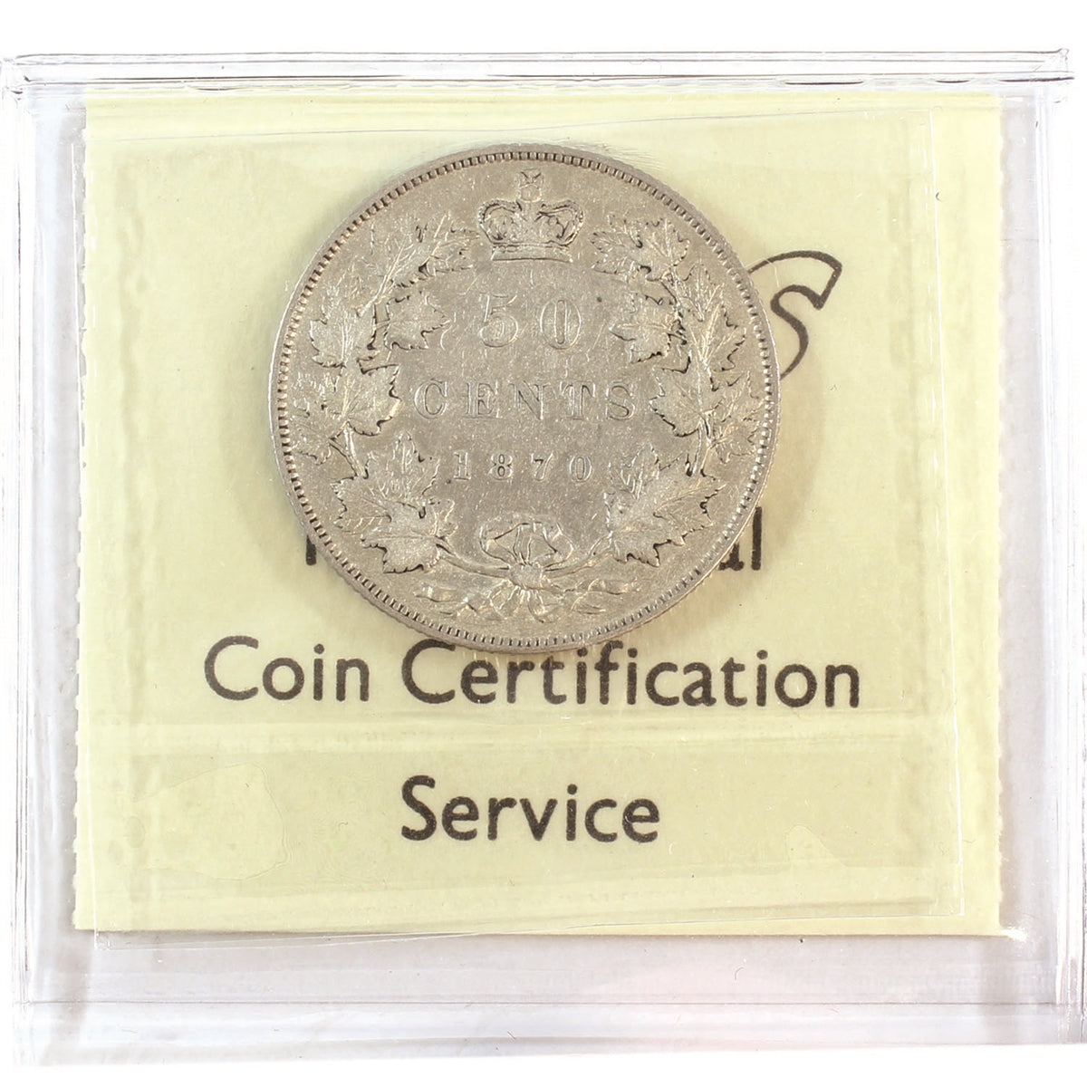 1870 LCW Canada 50-cents ICCS Certified F15