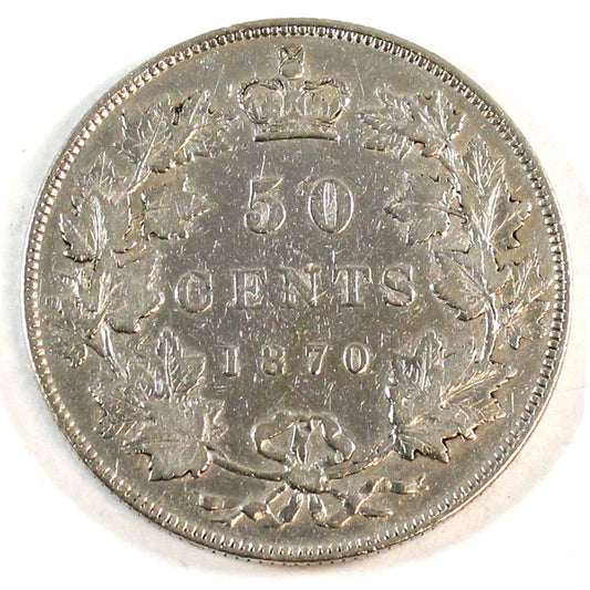 1870 LCW Canada 50-cents Very Fine (VF20) $
