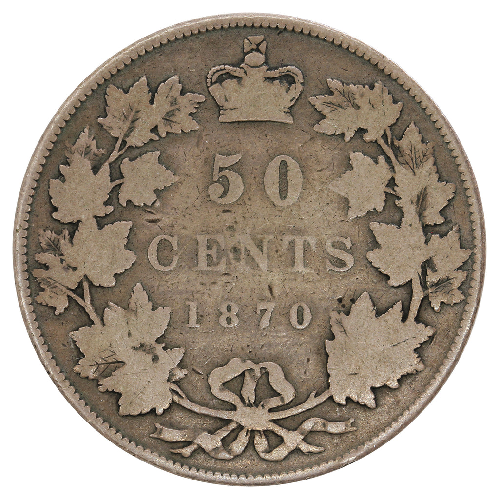 1870 LCW Canada 50-cents Very Good (VG8) $