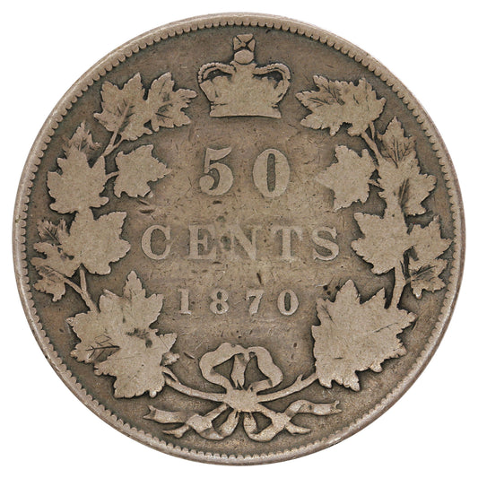 1870 LCW Canada 50-cents Very Good (VG8) $
