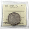 1872H Canada 50-cents ICCS Certified F12