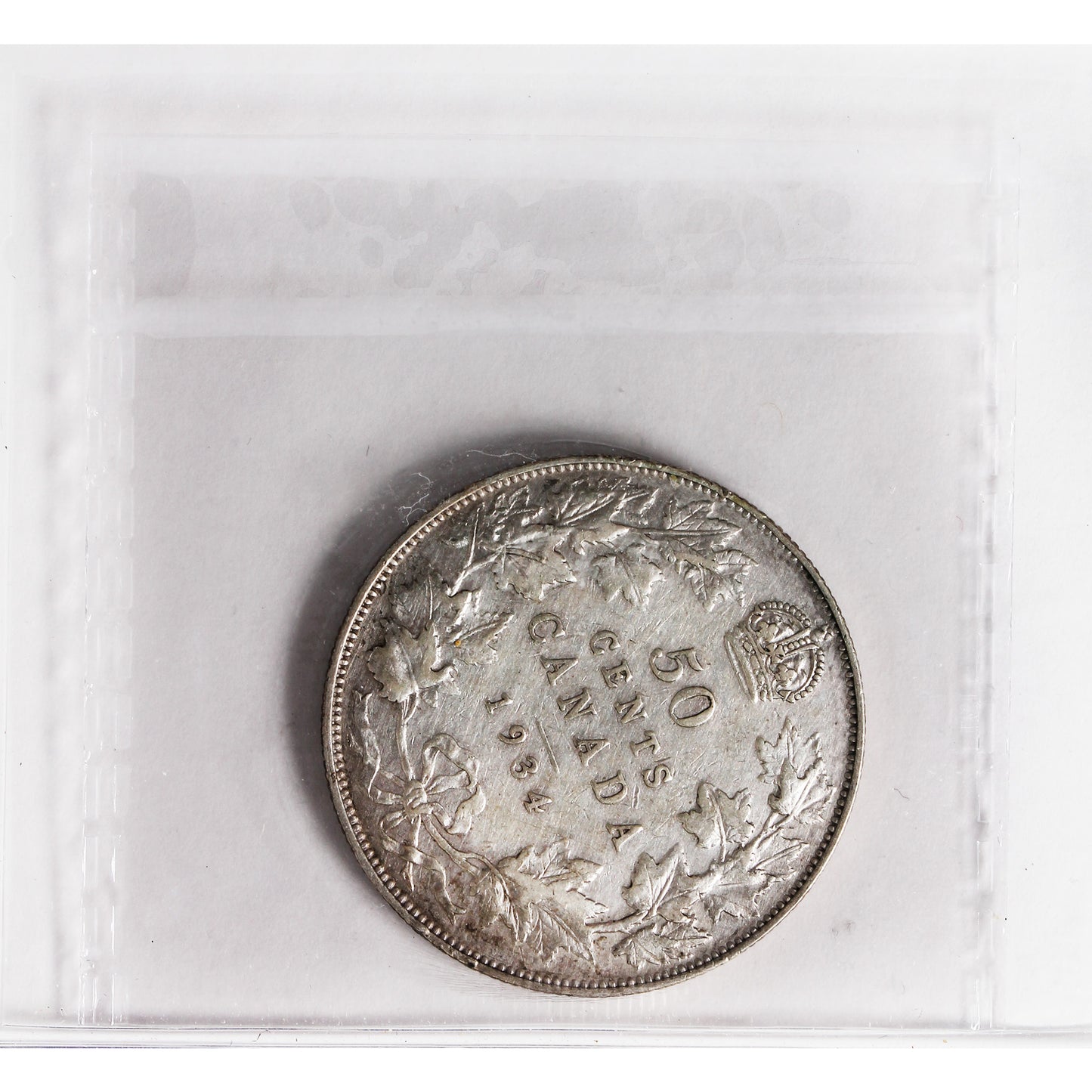 1934 Canada 50-cents ICCS Certified F15