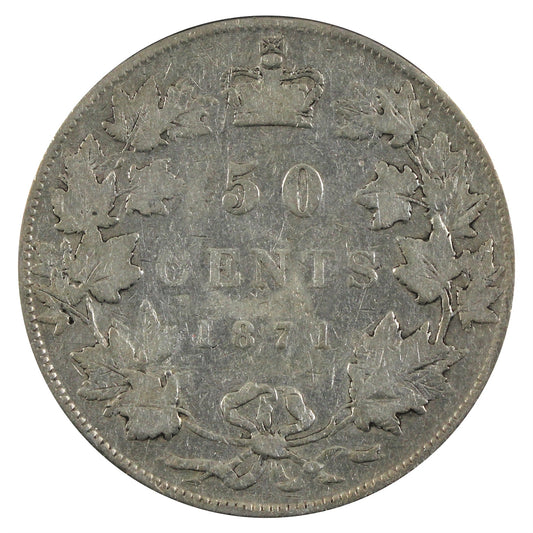 1871 Canada 50-cents Very Good (VG-8) $