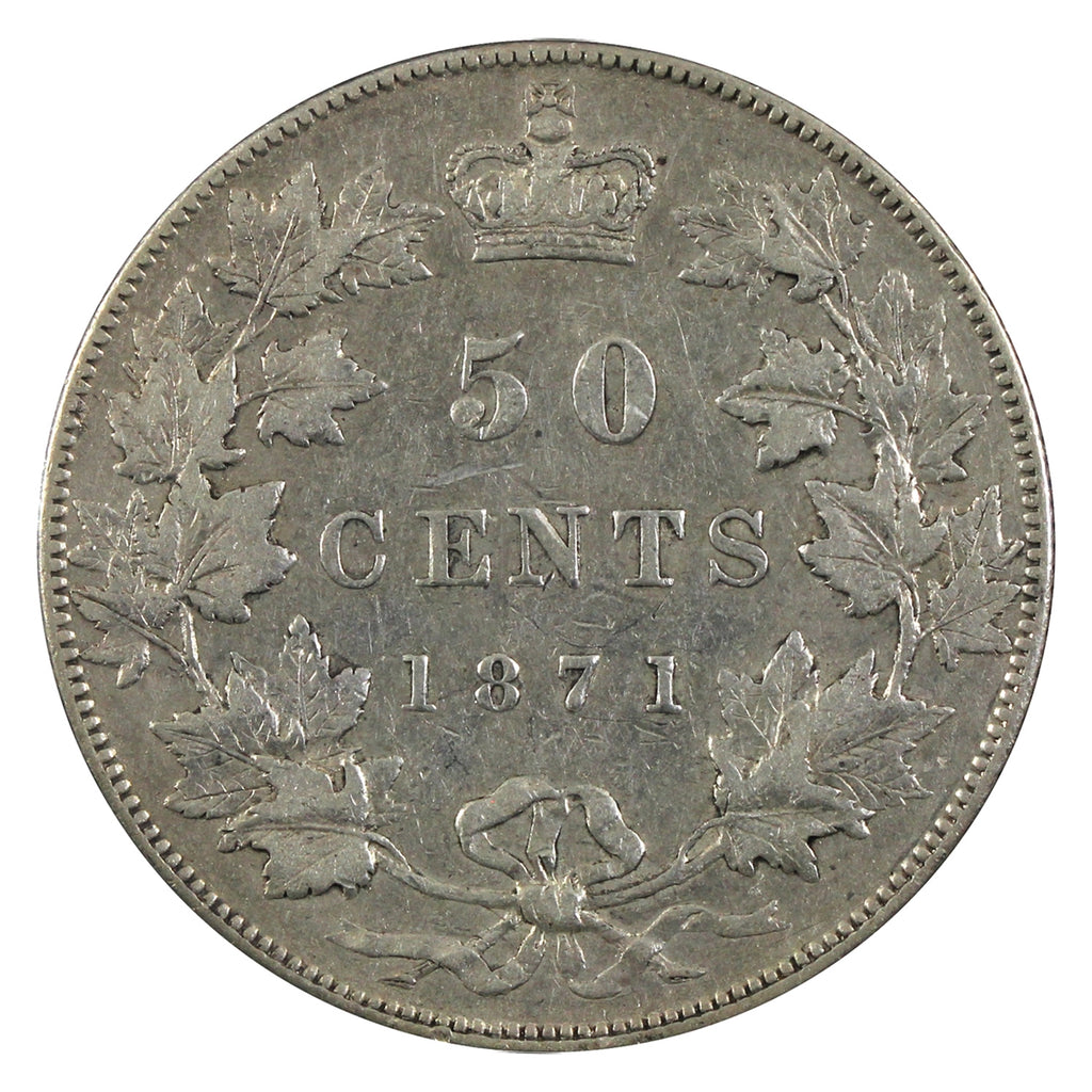 1871 Canada 50-cents VF-EF (VF30) $