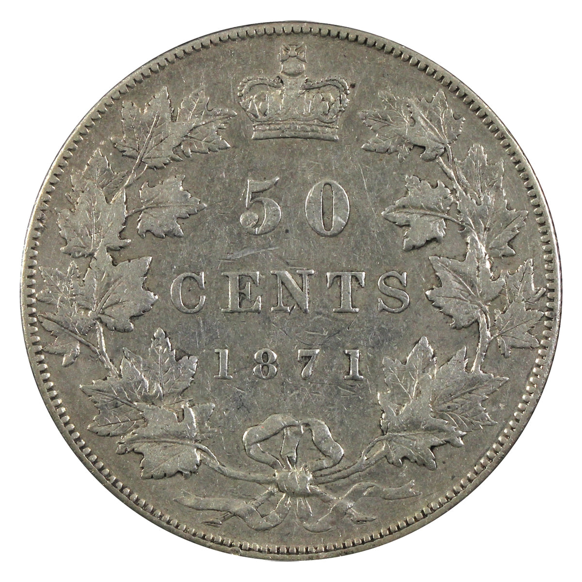 1871 Canada 50-cents VF-EF (VF30) $