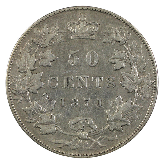 1871 Canada 50-cents VF-EF (VF30) $