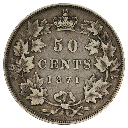 1871H Canada 50-cents Very Fine (VF-20) $