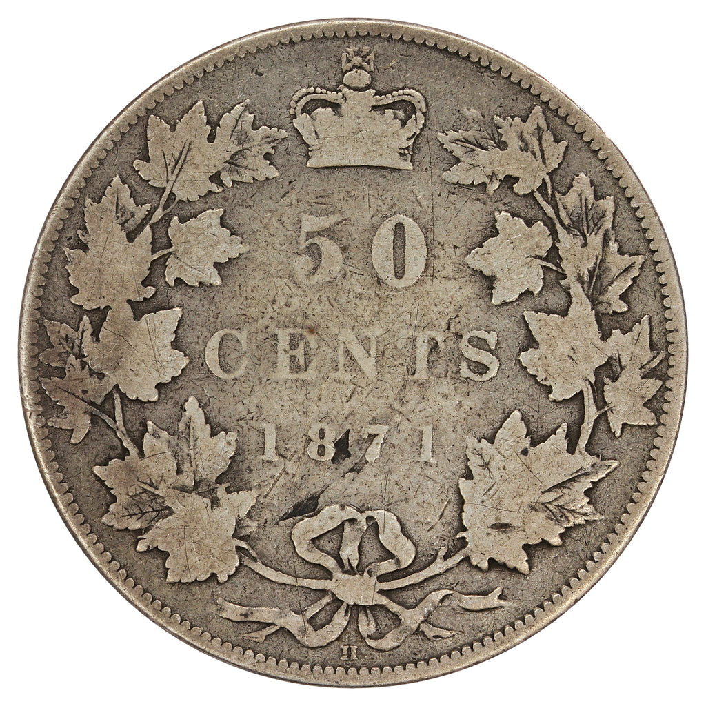 1871H Canada 50-cents Very Good (VG8) $