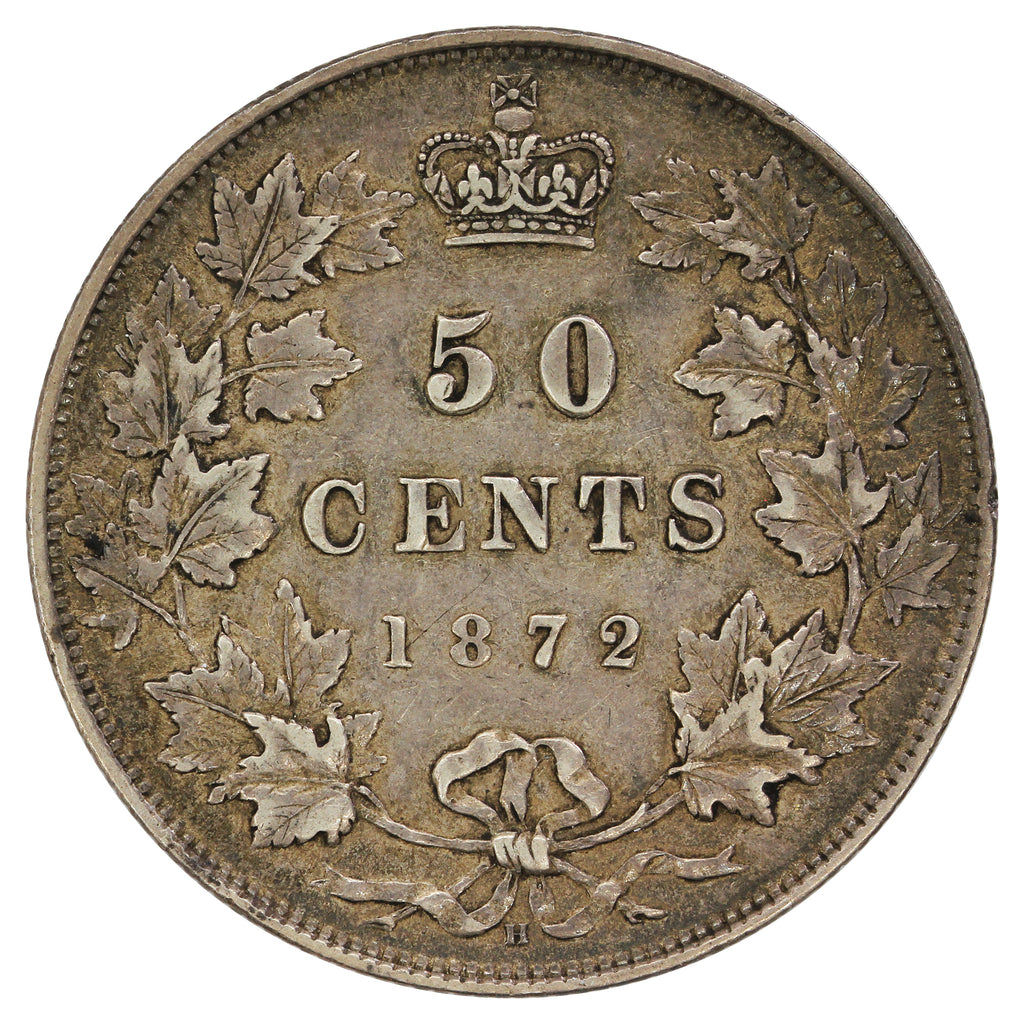 1872H Canada 50-cents Extra Fine (EF-40) $