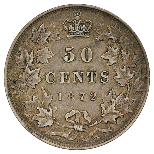 1872H Canada 50-cents Extra Fine (EF-40) $