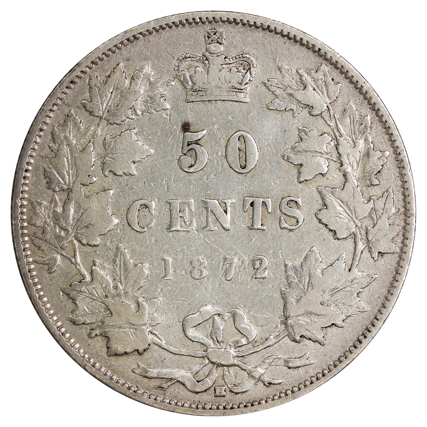 1872H Canada 50-cents F-VF (F-15) $