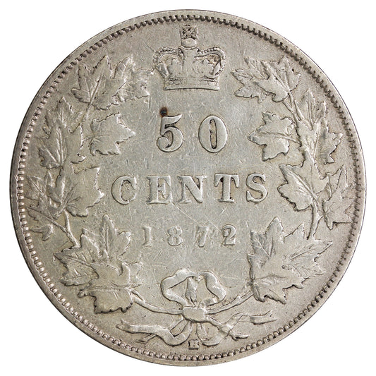 1872H Canada 50-cents F-VF (F-15) $
