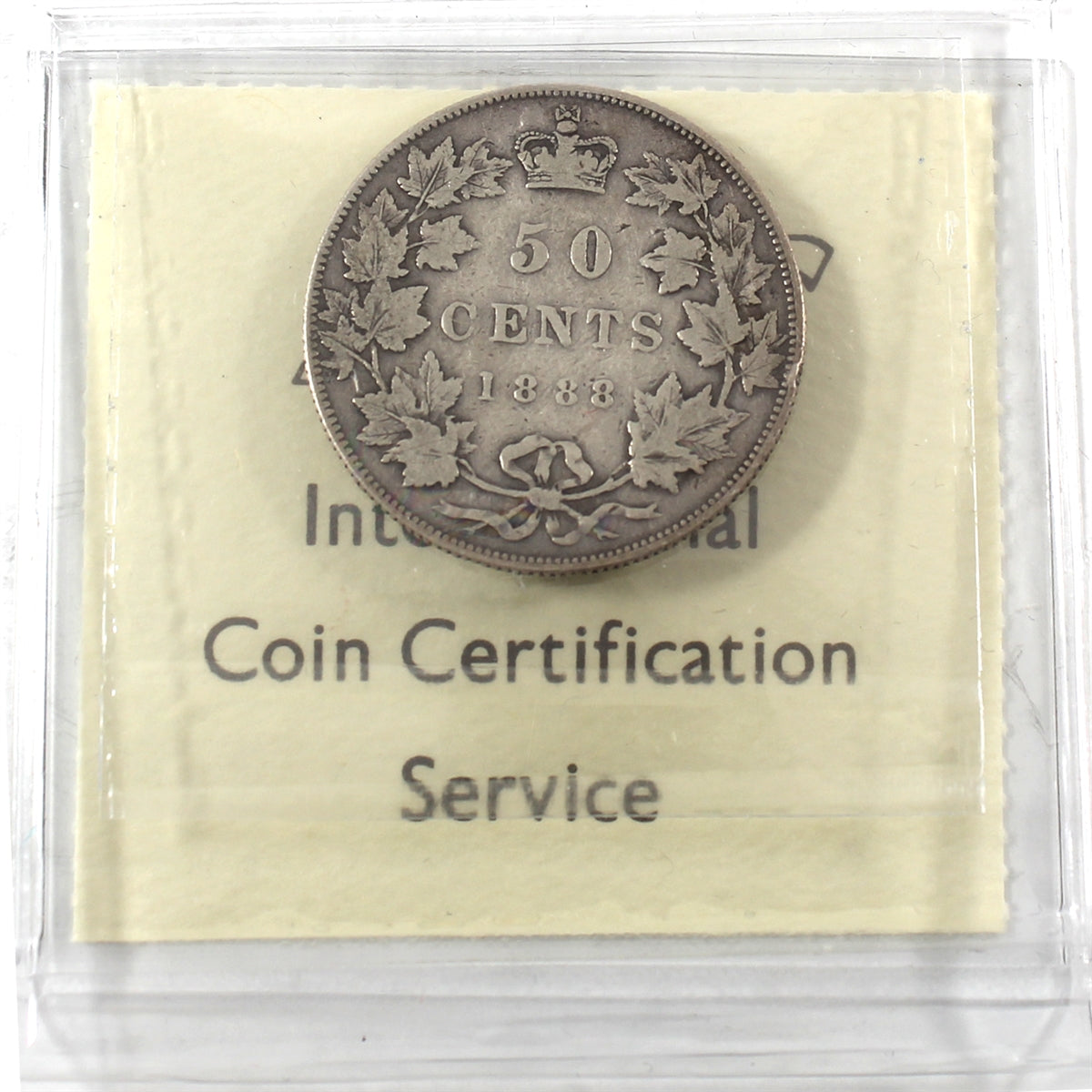 1888 Obv. 3 Canada 50-cents ICCS Certified VG8