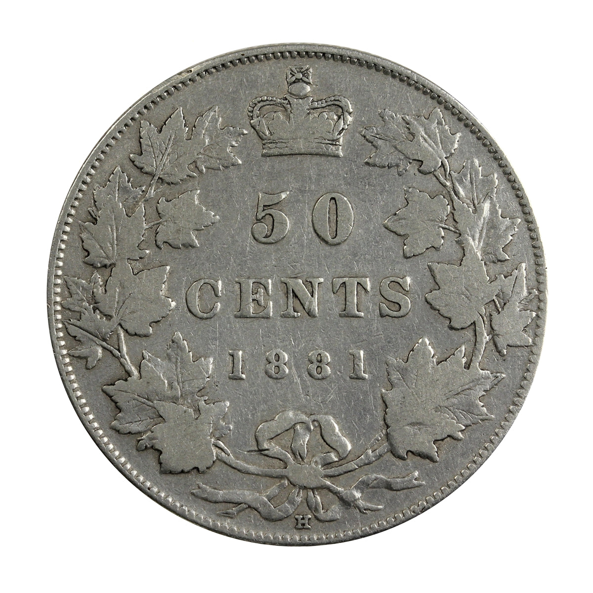 1881H Canada 50-cents Fine (F12) $