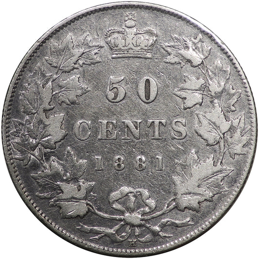 1881H Canada 50-cents Very Fine (VF20) $