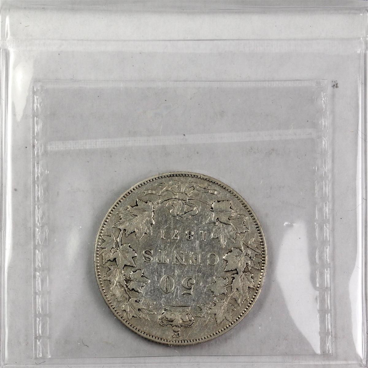 1871 Canada 50-cents ICCS Certified F12