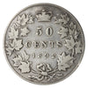 1892 Obv. 4 Canada 50-cents Fine (F12) $