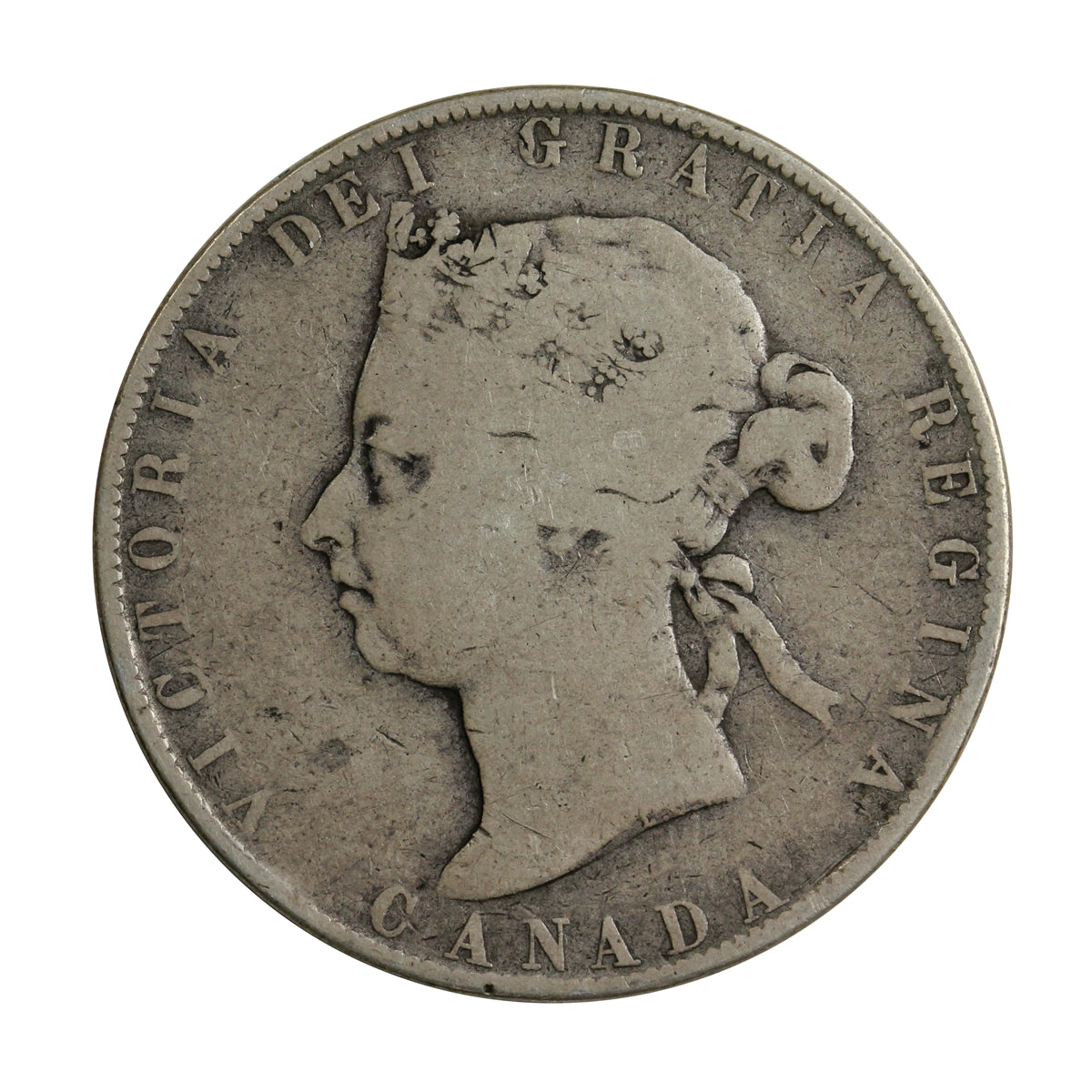 1892 Obv. 4 Canada 50-cents Very Good (VG8) $