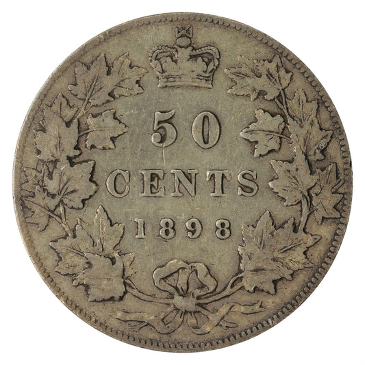 1898 Canada 50-cents Fine (F-12) $