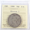 1888 Obv. 3 Canada 50-cents ICCS Certified G6