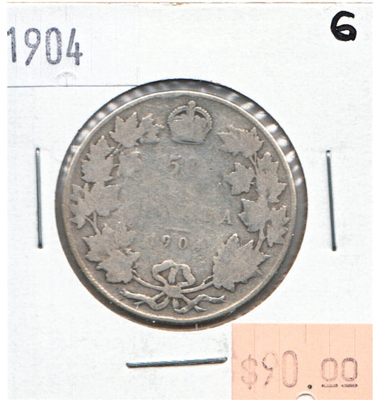 1904 Canada 50-cents Good (G4) $