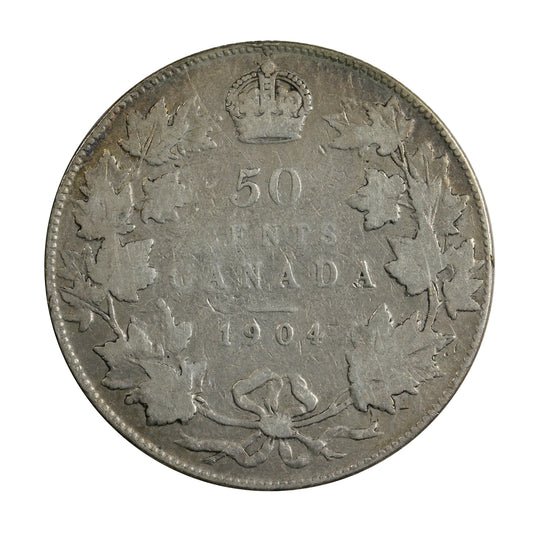 1904 Canada 50-cents VG-F (VG10) $