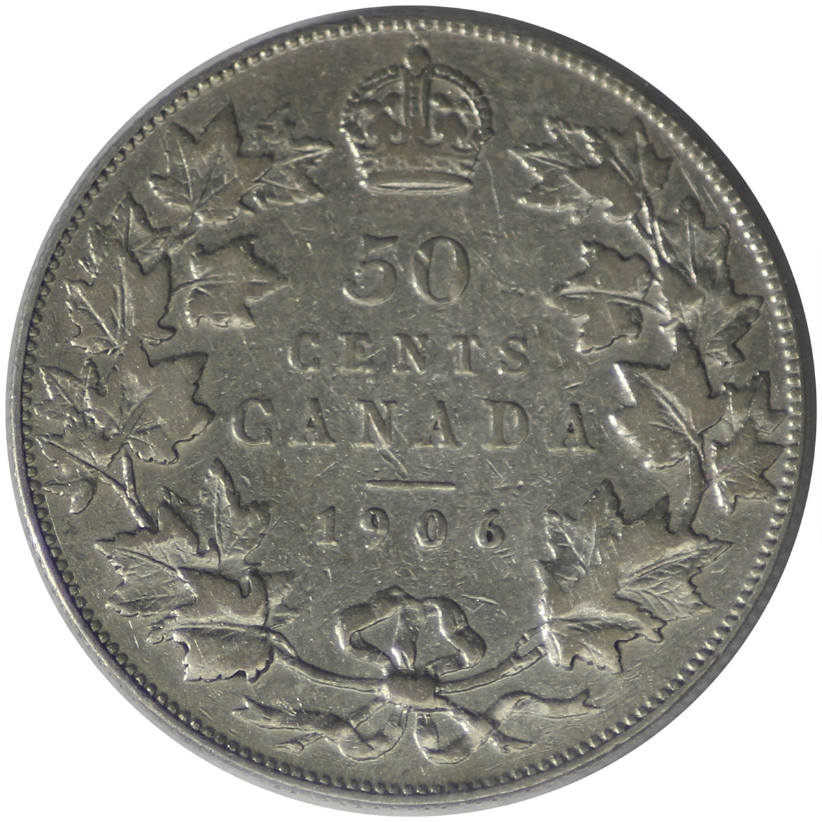 1906 Canada 50-cents ICCS Certified F15