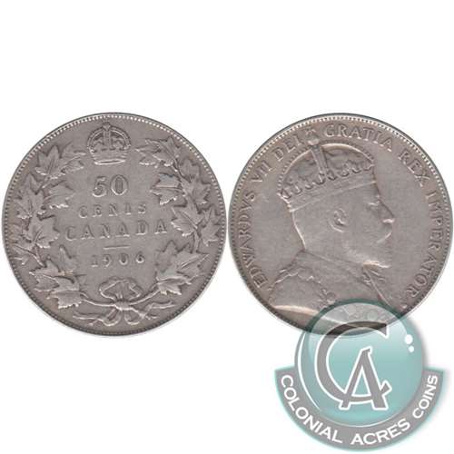 1906 Canada 50-cents Very Fine (VF20) $