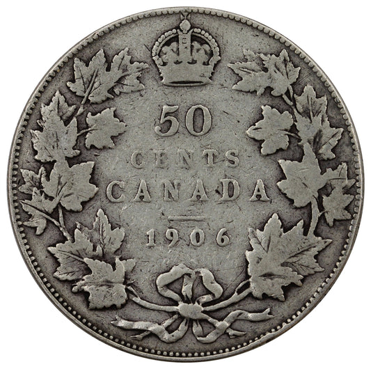 1906 Canada 50-cents VG-F (VG10)