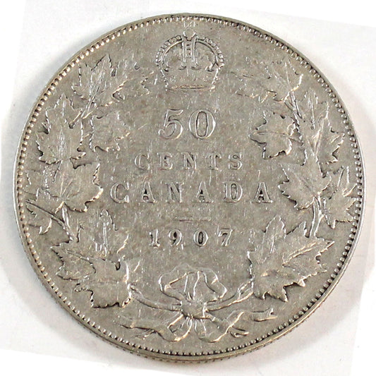 1907 Canada 50-cents Very Fine (VF20) $