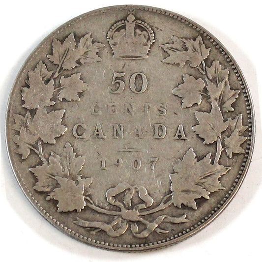 1907 Canada 50-cents VG-F (VG10)