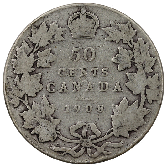 1908 Canada 50-cents G-VG (G6)