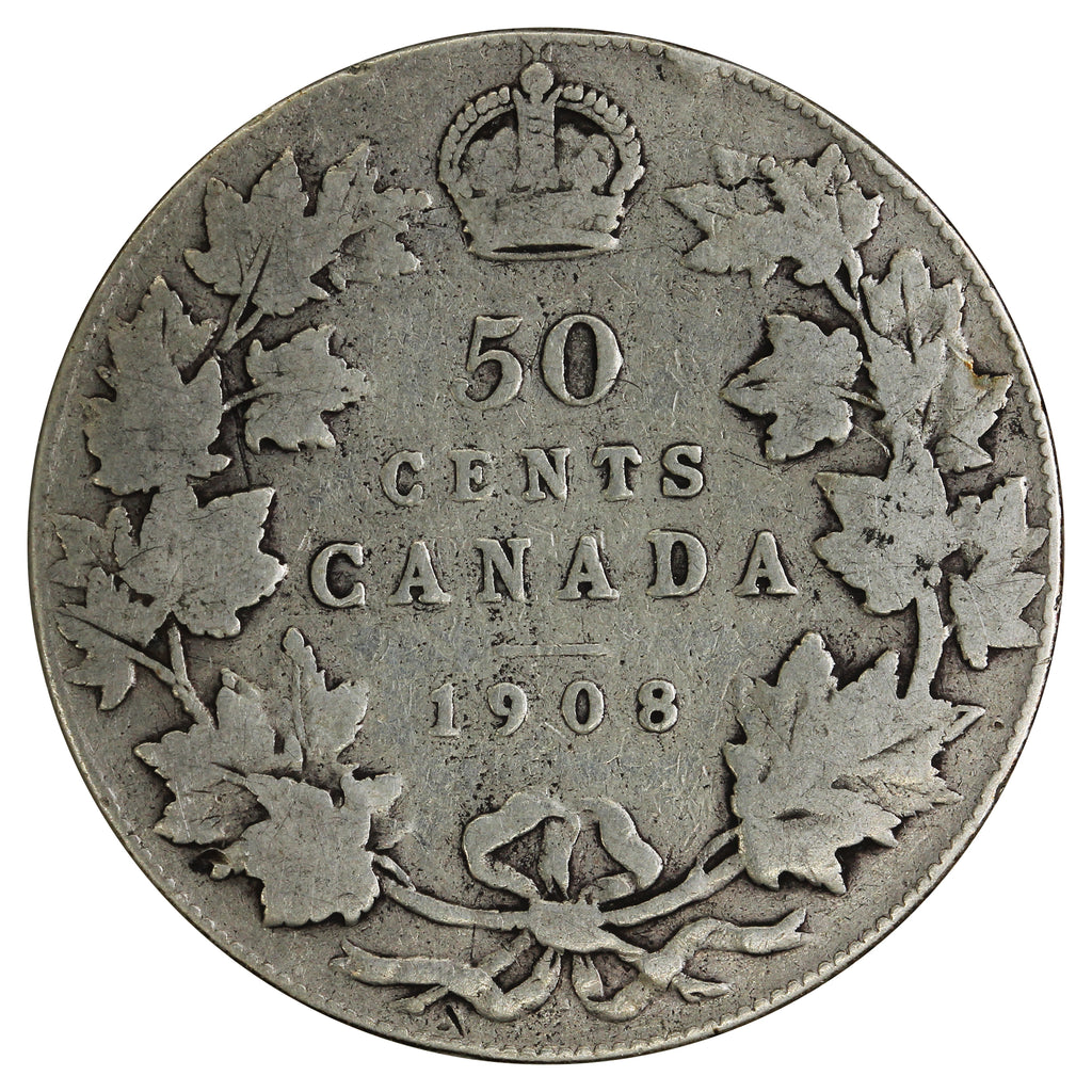 1908 Canada 50-cents G-VG (G6)